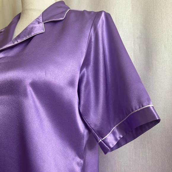 Custom made silk pajama set S Lavender - Picture 4 of 7